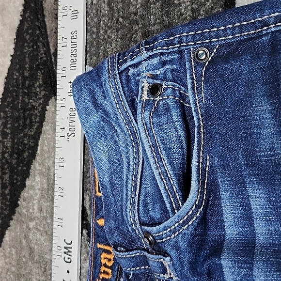 ROCK REVIVAL CHARLOTTE BLACK SEQUINS RHINESTONES EASY-FIT BOOT LEG DENIM JEAN - Picture 5 of 16